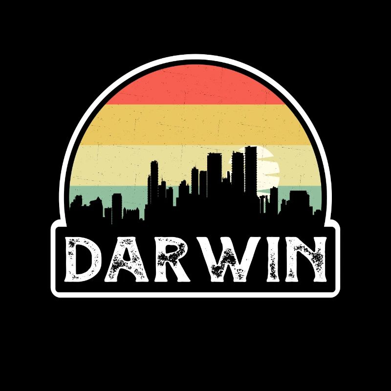 Darwin Australien Flagge Skyline Reisesouvenir