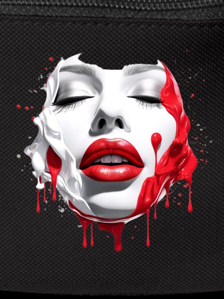 Woman's face Red lips