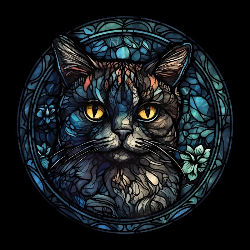 Pixie Bob Katzenrasse Aquarellglas