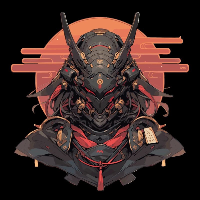 Futuristic Samurai Warrior