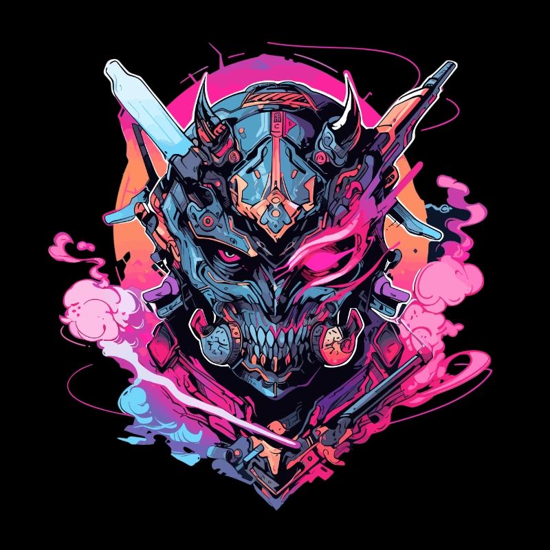 Futuristic Samurai Warrior Pop Art