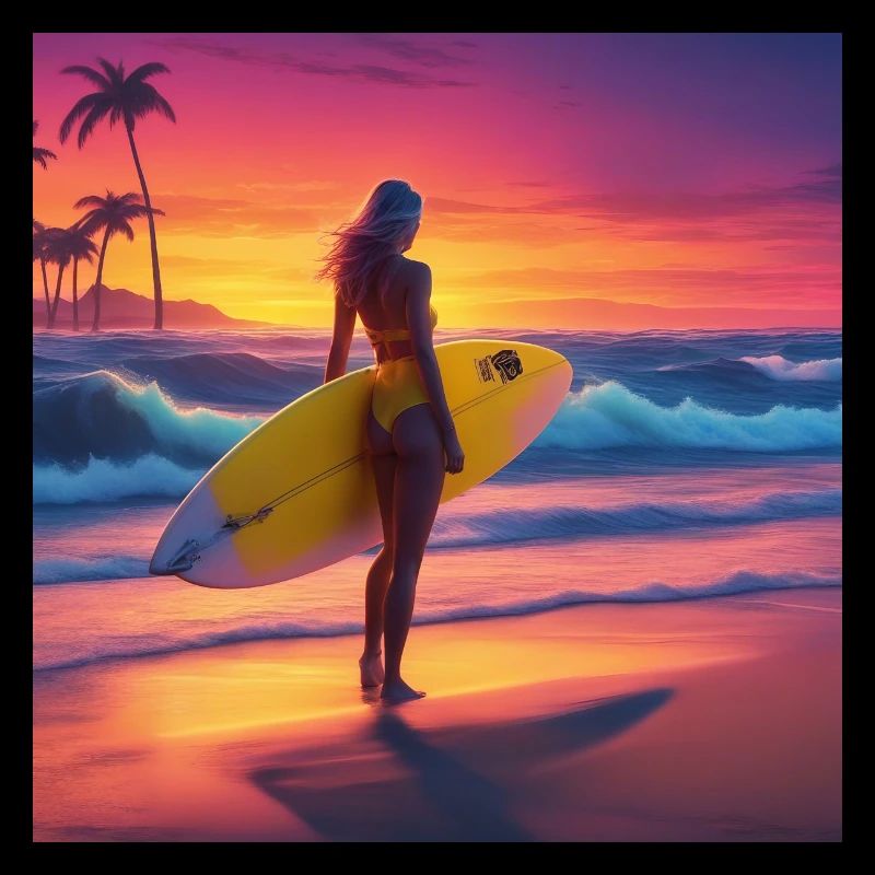 Catchin' Waves in Style - cool surfer
