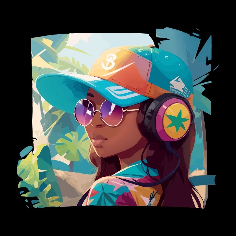 Mädchen mit Kopfhörern