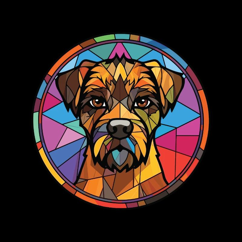 Border Terrier Hunderasse Aquarell Illustration