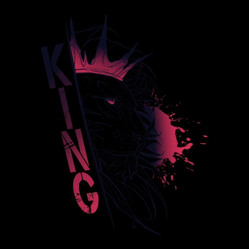 Sketch trash lion - KING