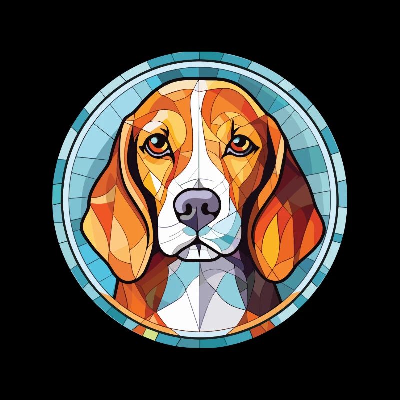 Beagle Hunderasse bunte Aquarell-Illustration