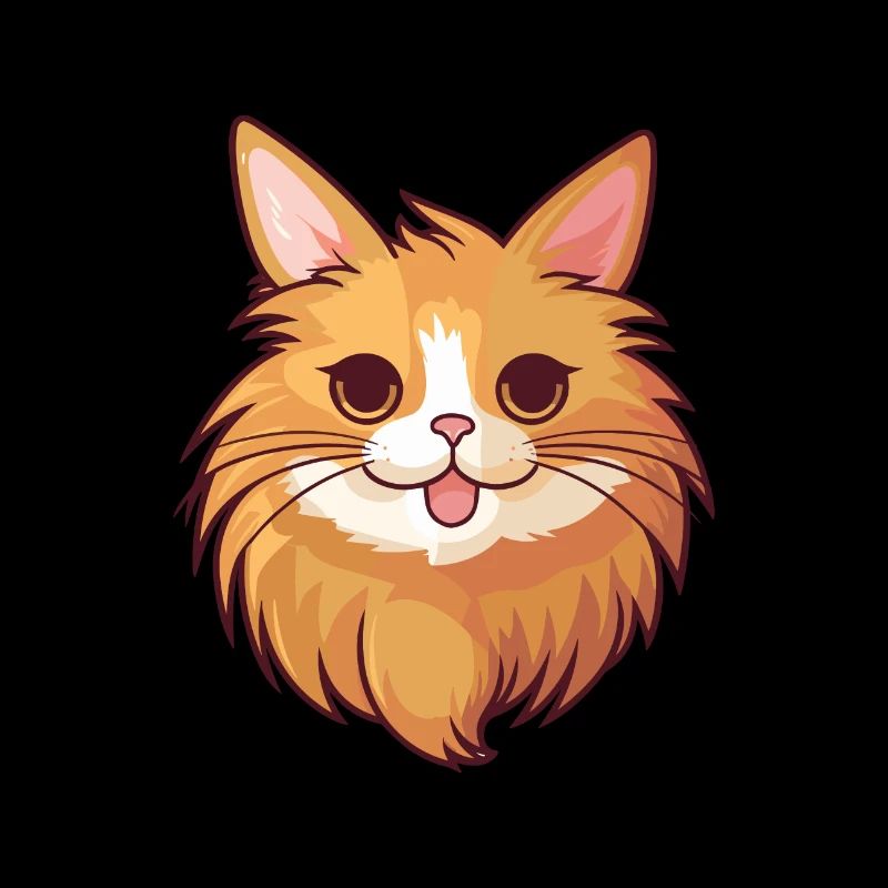 Illustration à l’aquarelle de dessin animé de chat somalien