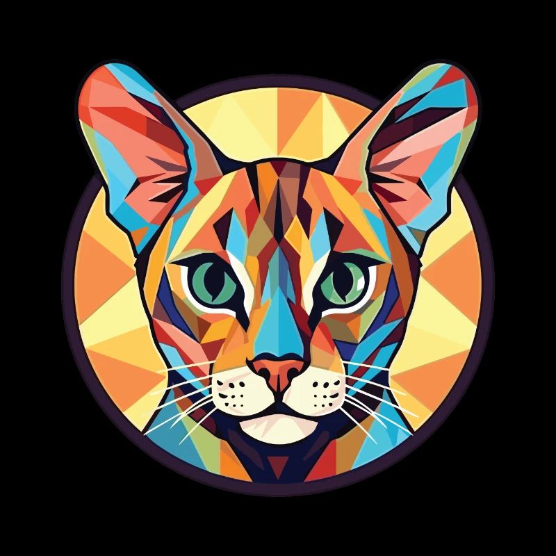Illustration animale aquarelle colorée de chat du Bengale