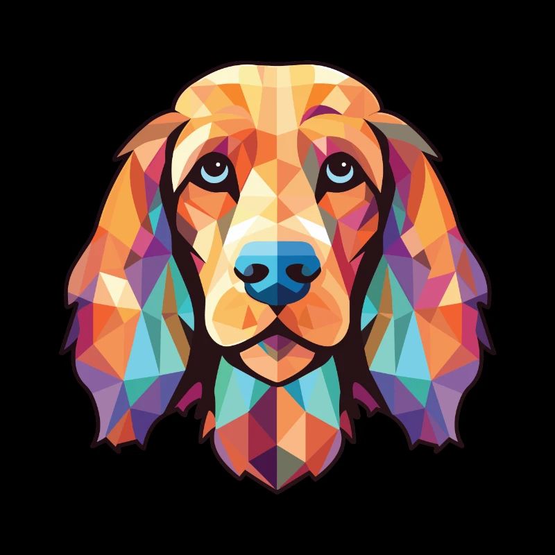 Cocker anglais chien aquarelle colorée animal de compagnie