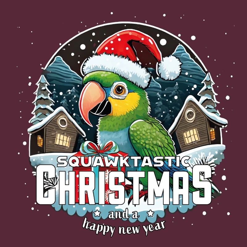 Perroquet de Noël - squawktastic Noël