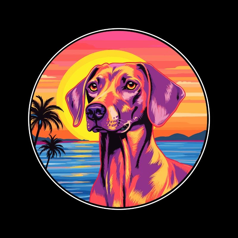 Andalusischer Jagdhund Rasse Bunte Karikatur Wasserc