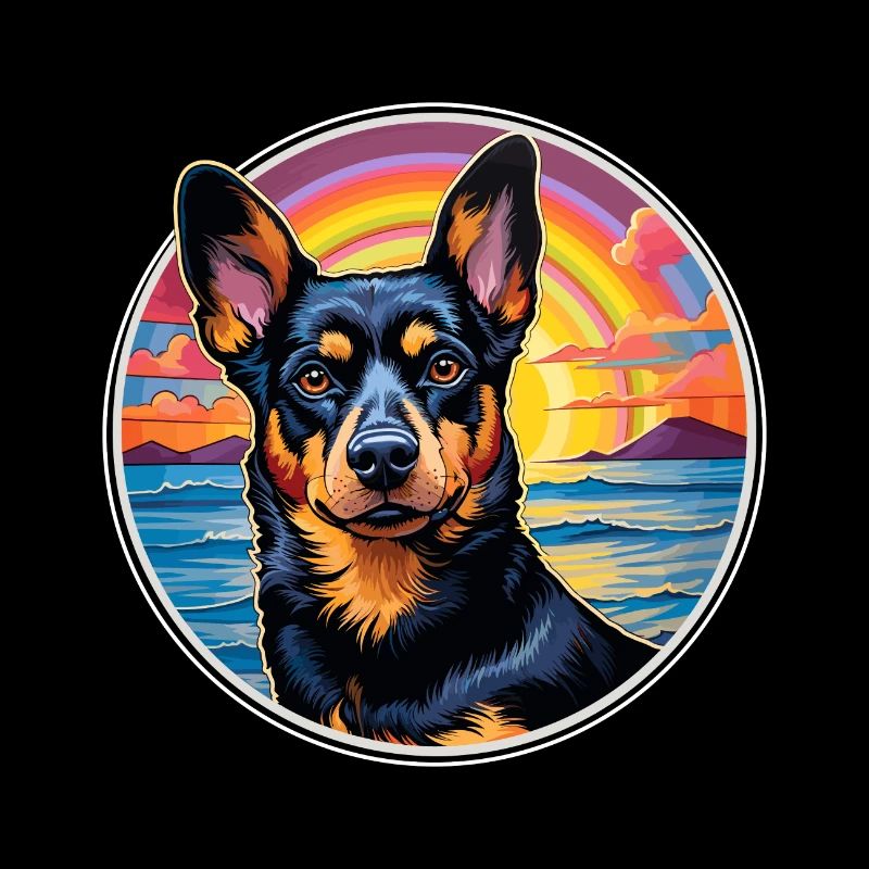 Lancashire Heeler Chien Race Coloré Dessin Animé Eau