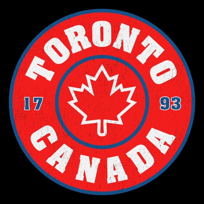 Emblème rond du Canada à Toronto : feuille d’érable