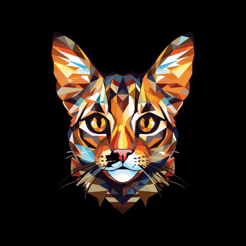 Chat du Bengale aquarelle colorée Illustration animale