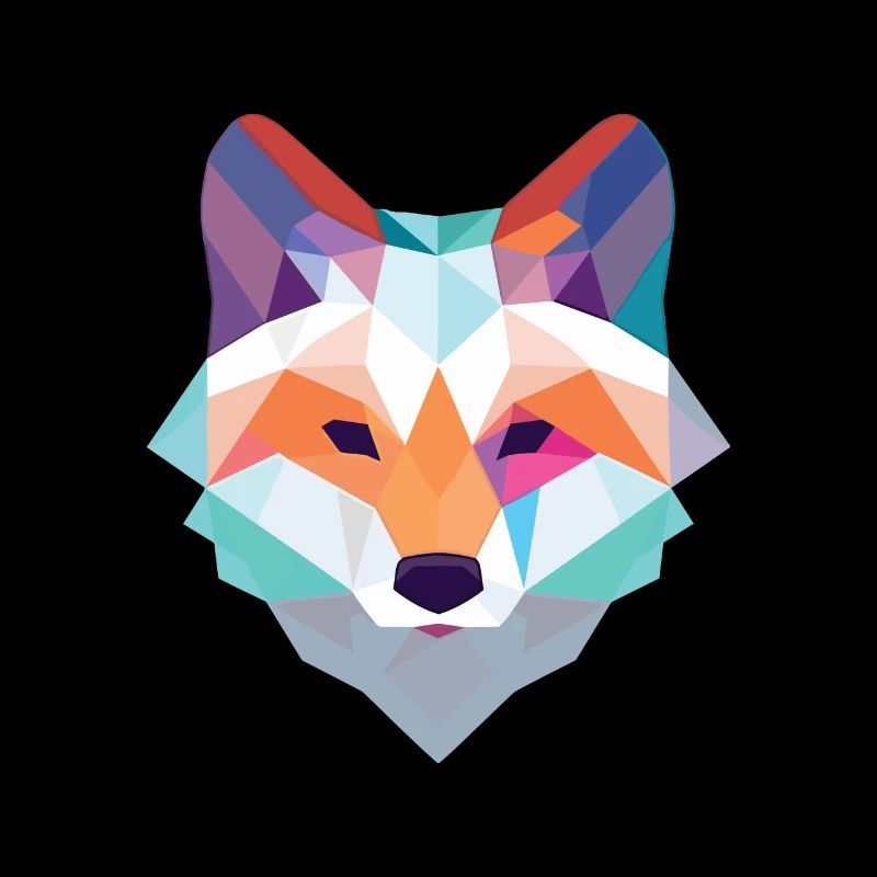 Polarfuchs Bunte Aquarell-Tier-Illustration