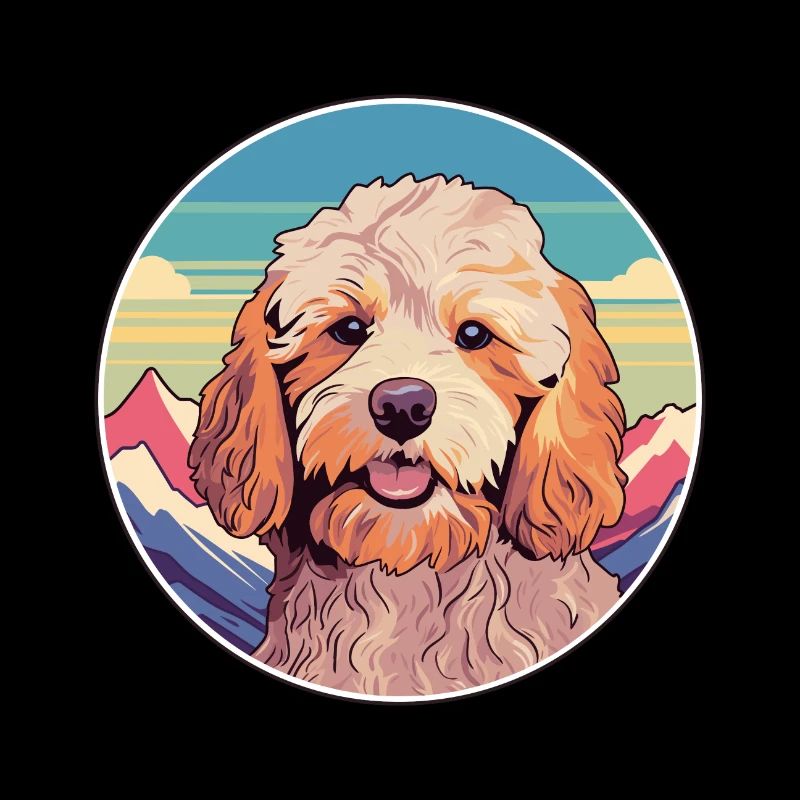 Cockapoo Hunderasse Cartoon Kawaii Aquarell