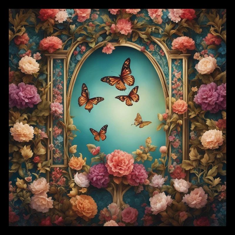 Fleurs et papillons