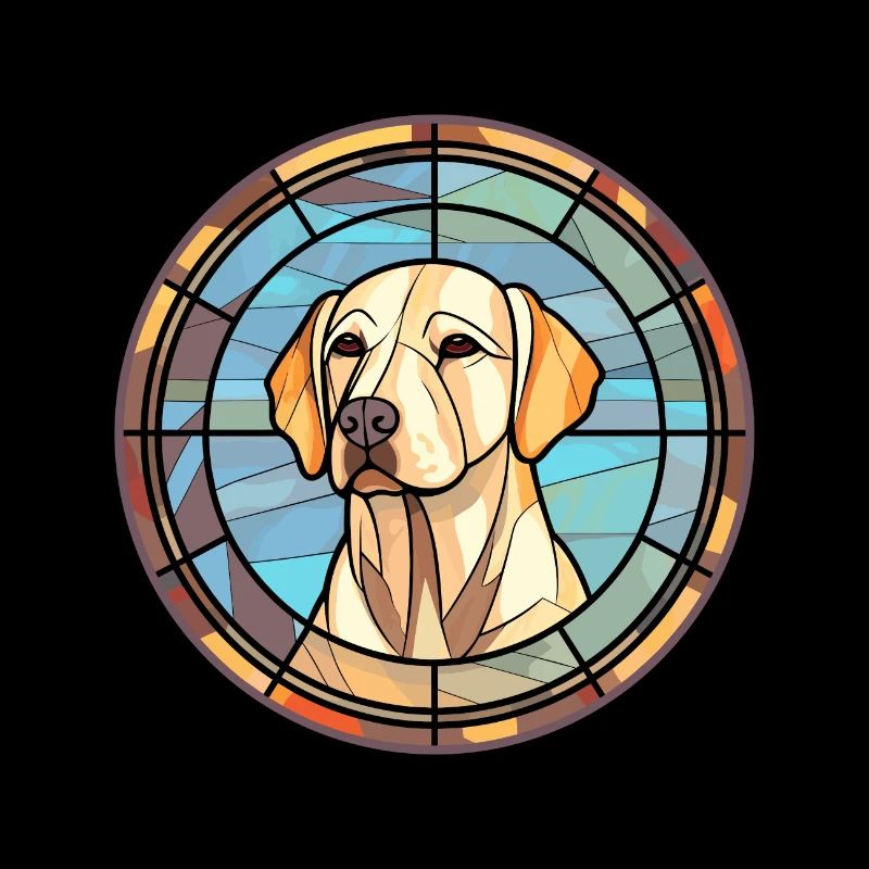 Labrador Hunderasse Buntes Glas Buntes Wassercol