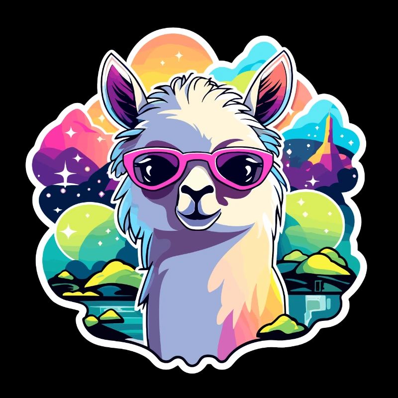 Lama Alpaka Illustration