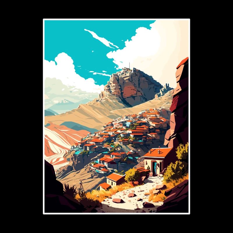 Afyonkarahisar Truthahn Geschenker Vintage Reiseposter