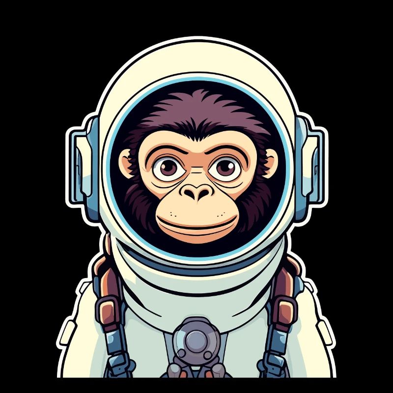 Affe Astronaut Illustration