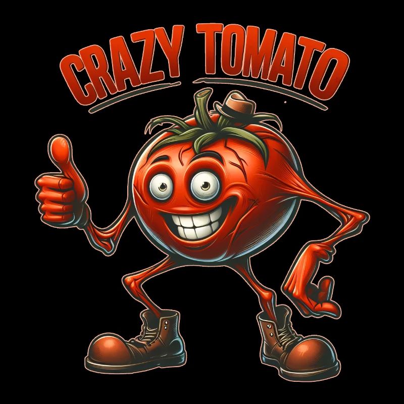 Crazy Veggies : Tomate d’horreur avec chapeau + Thumps Up