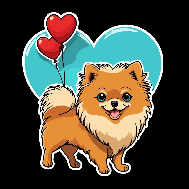 Zwergspitz Herz - Valentinstag