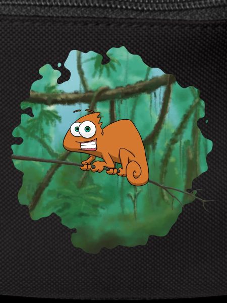 Orange Cartoon Chameleon