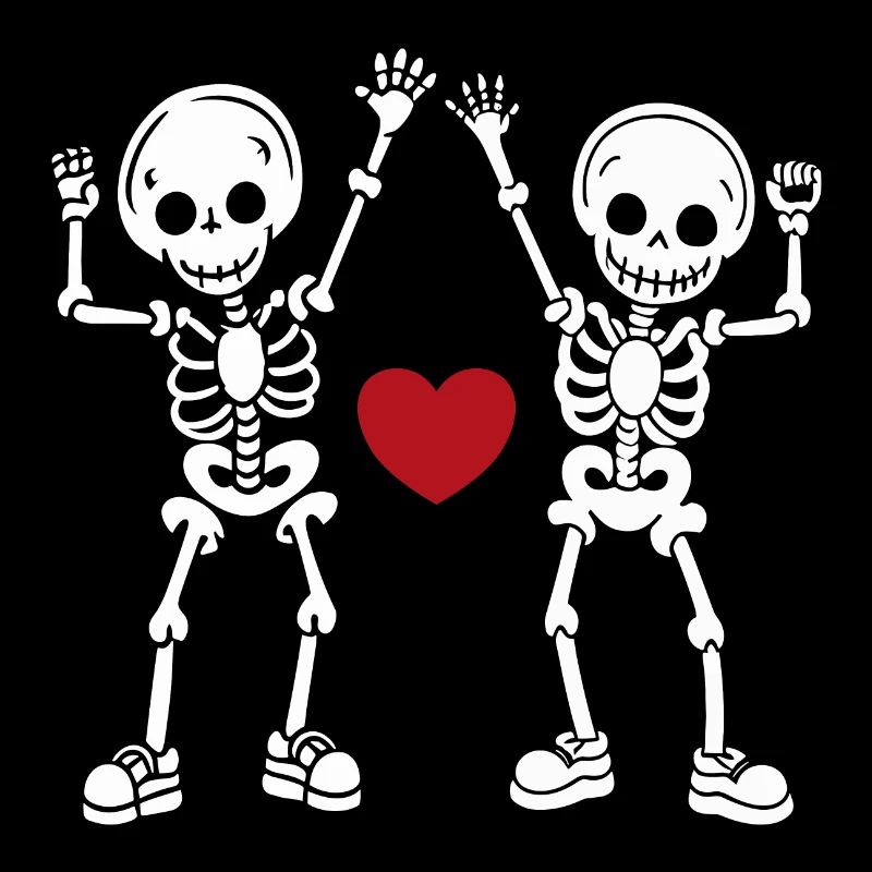 Dancing Skeletons Skulls Halloween
