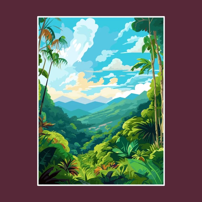 Amazone Regenwald Vintage Reiseposter Souvenir