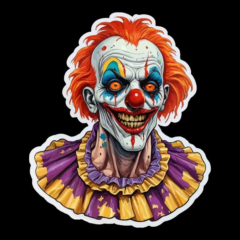 Illustration de clown zombie