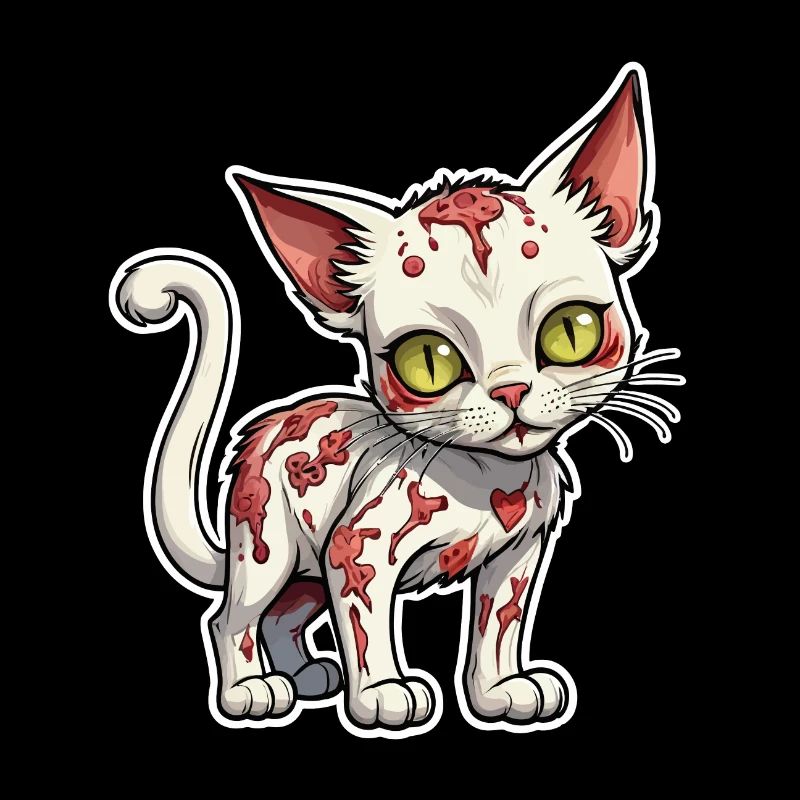 Illustration de chat zombie
