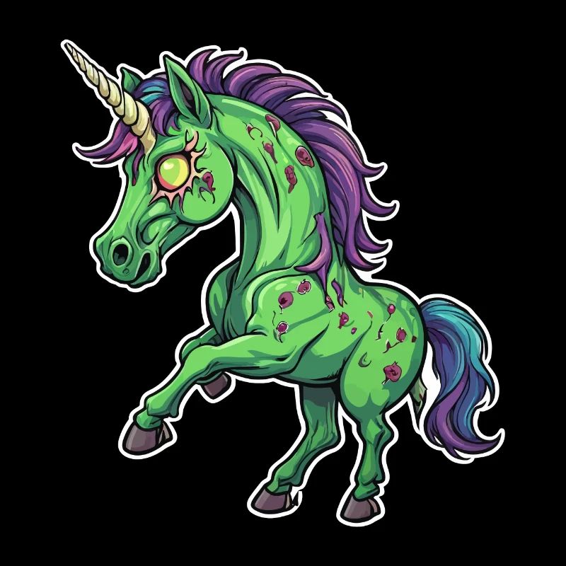 Zombie Einhorn Illustration