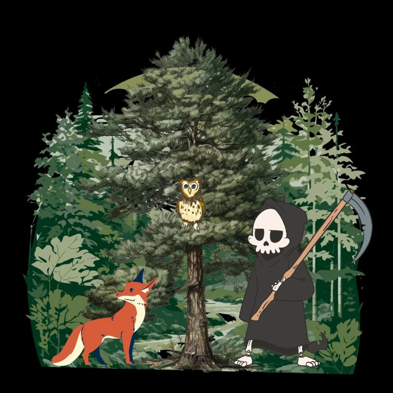 Waldbewohner Sensenmann Fantasy Halloween Tod
