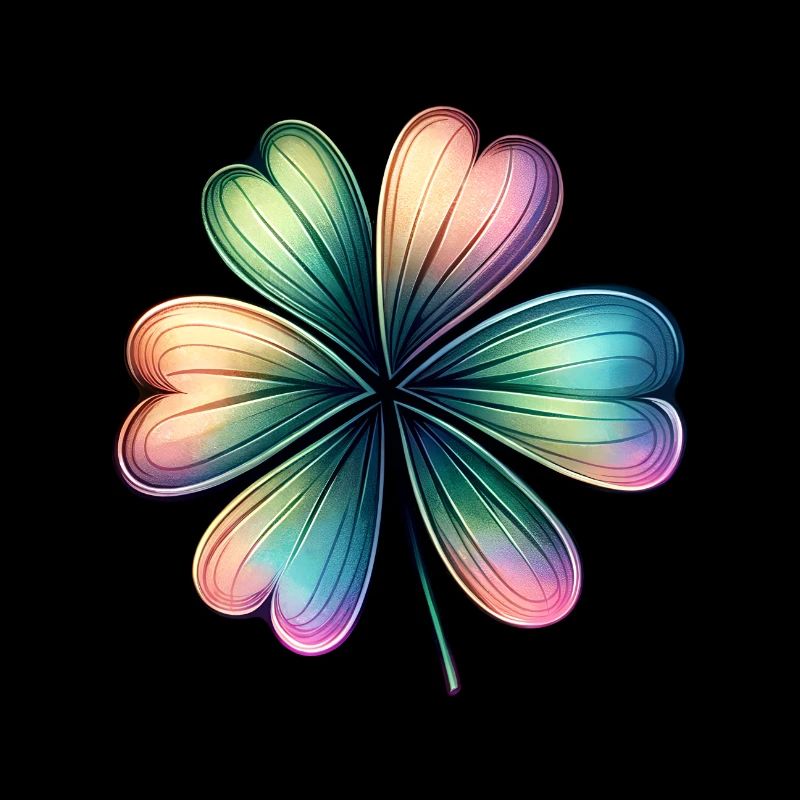 Saint Patrick's Buntes glänzendes Kleeblatt