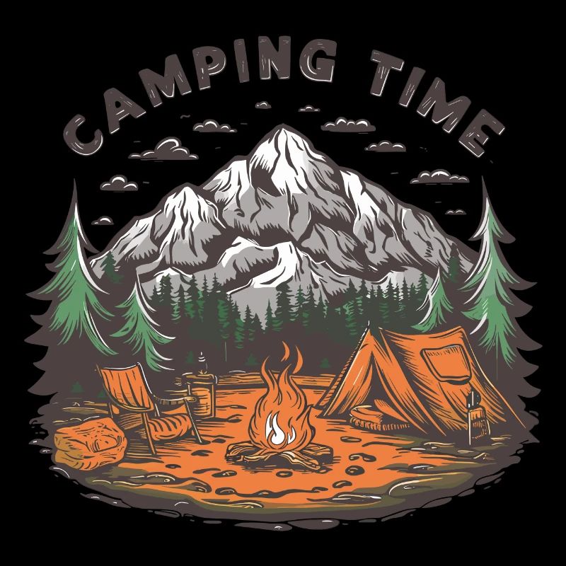 Camping Voyage dans le temps Aventure Vacances Feu de camp