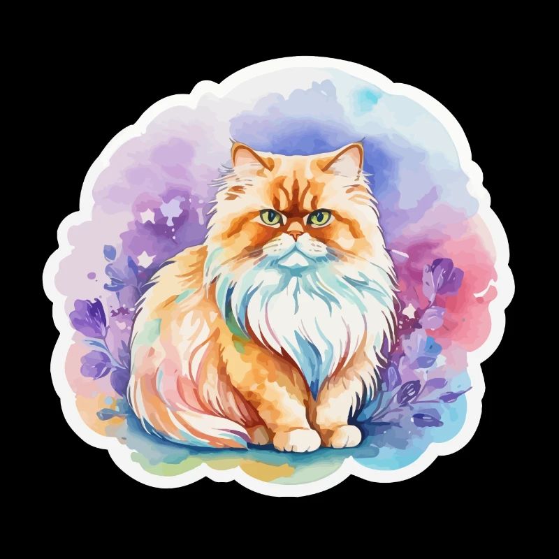 Perserkatze Wasserfarben