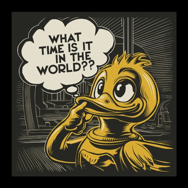 Thoughtful Yellow Plastic Duck Duck Statement