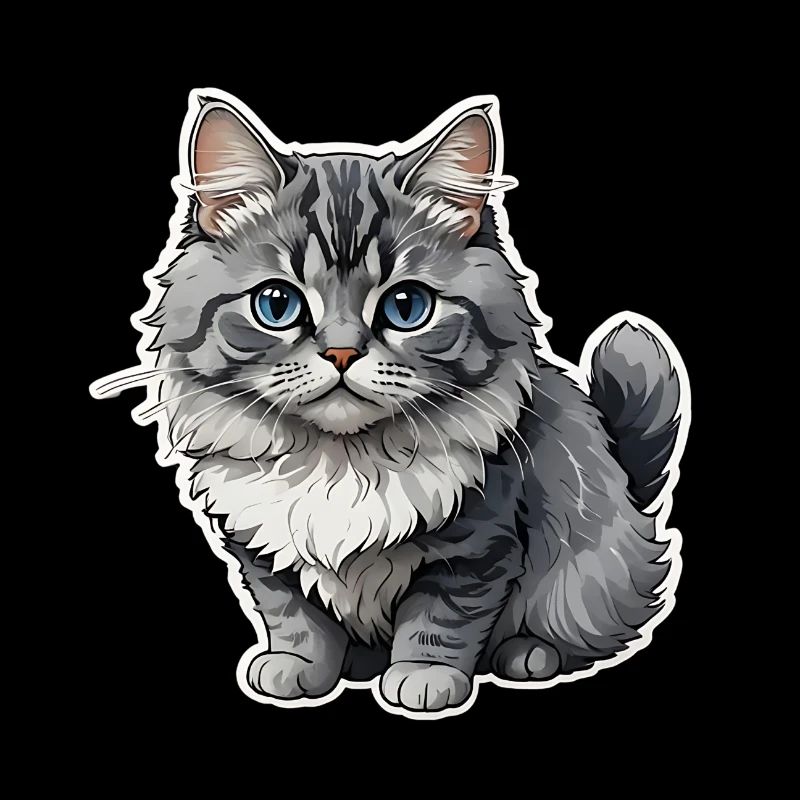Loco Katze Aufkleber