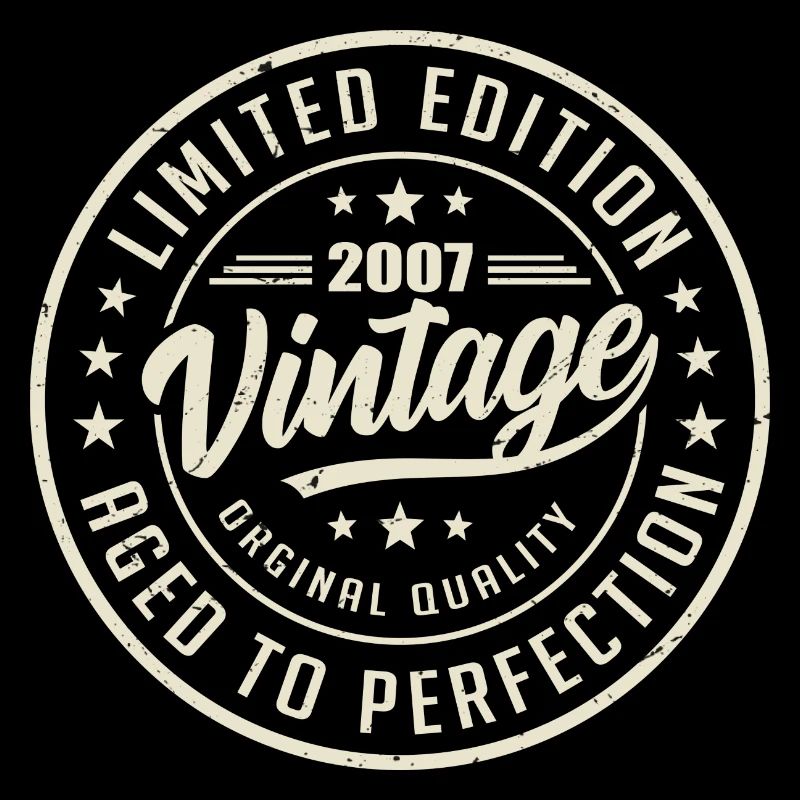 Vintage 2007 Cadeau 2007 Anniversaire Rétro 2007