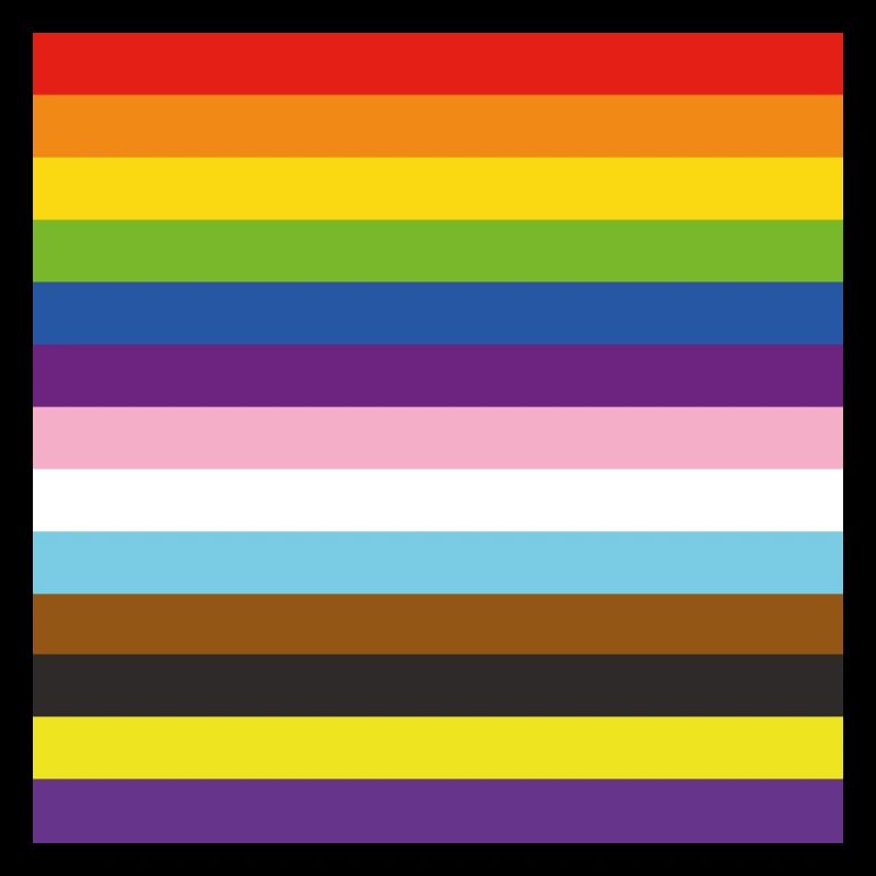 Rayures du drapeau de la fierté inclusive