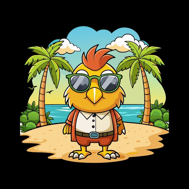 Hawk Funny Cartoon Summer Beach Sunglasses