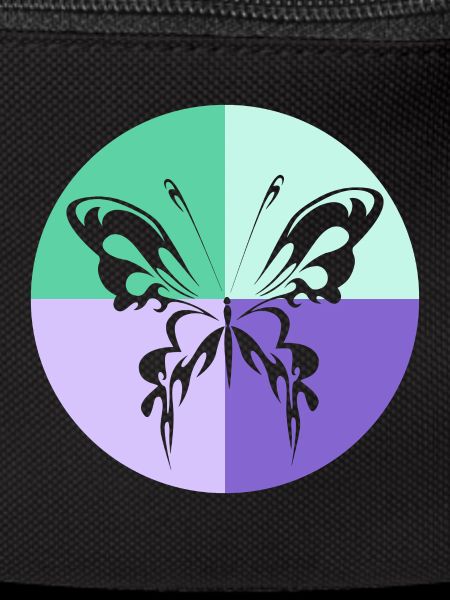 Butterfly Quartet Green Purple