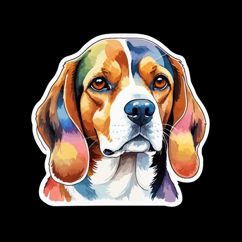 Beagle Wasserfarben
