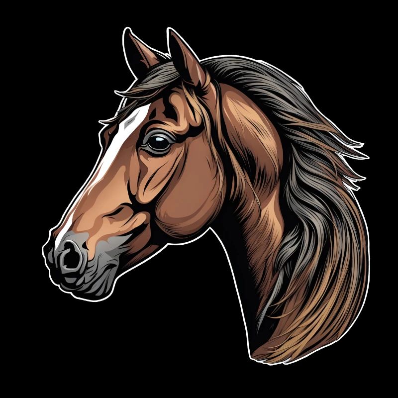 Portrait d'un beau cheval
