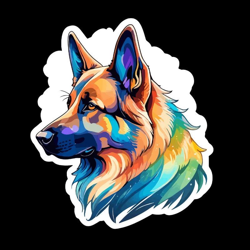 German Shepherd Watercolor