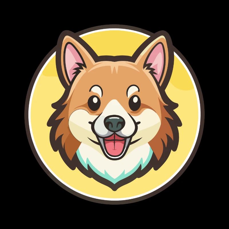 Isländischer Schäferhund Hunderasse Karikatur Kawaii