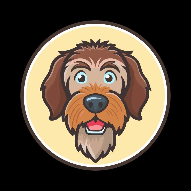 Wirehaired Pointing Griffon Dog Breed Cartoon Pet