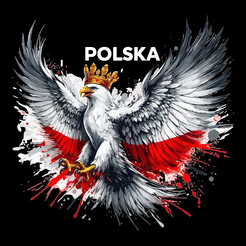 Poland Polska Polish Red White Eagle Crown Gift