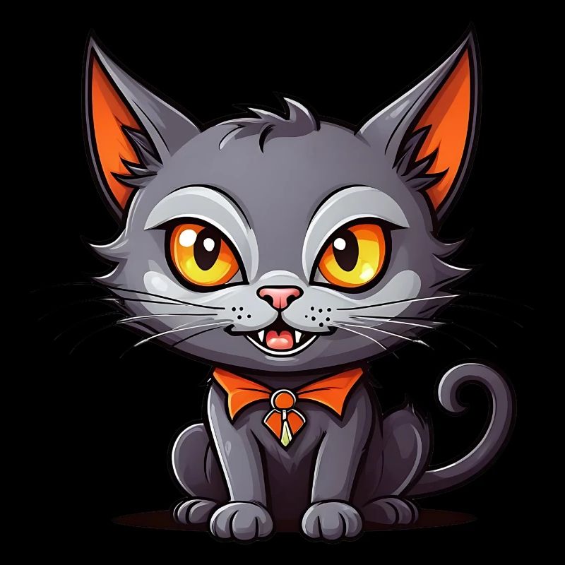Chat vampire noir